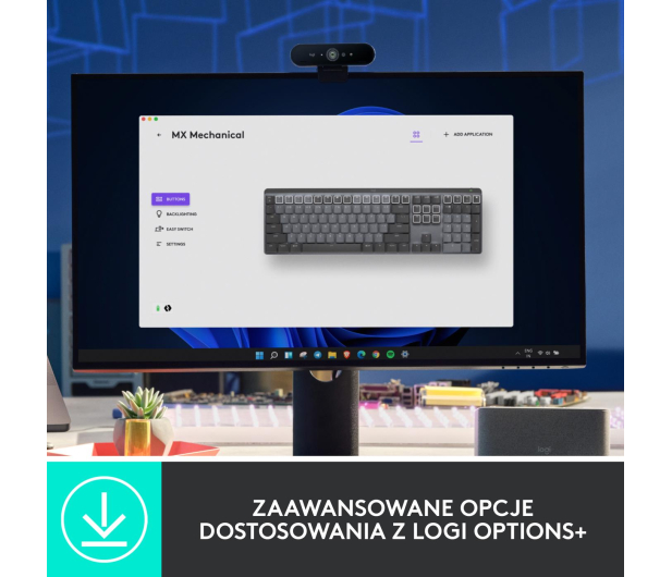 LOGITECH MX MECHANICAL KEYBOARD US INTL - 1044978 - zdjęcie 8